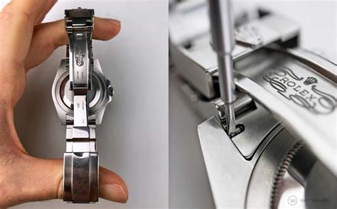 resize rolex watch|Rolex bracelet adjustment guide.